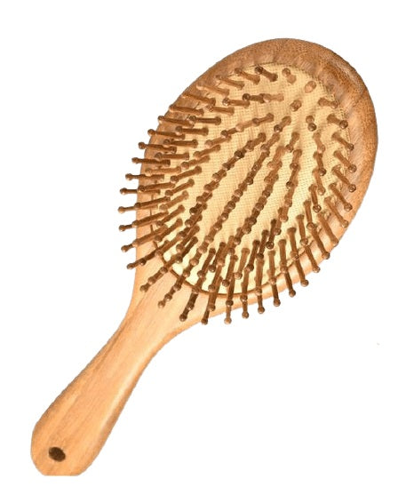 Brosse cheveux en bois Ovale penchée