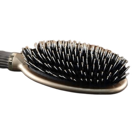 Brosse Poil de Sanglier ORANGE – Brosse à Cheveux en Poils de Sanglier 100%  Naturels – Démêle tout type de Cheveux et Sans Do
